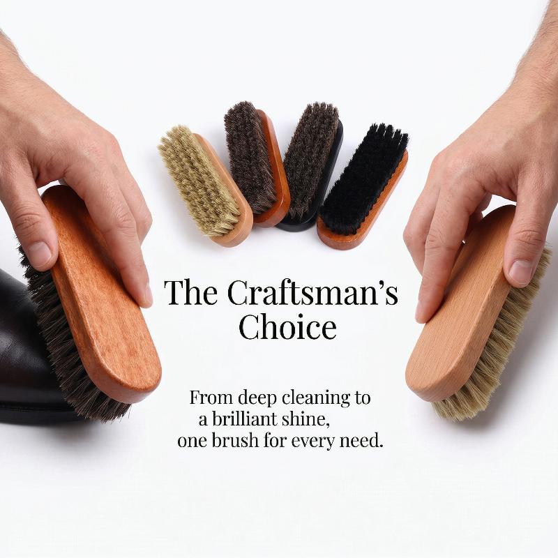 1PC Wood Shoe Brush Horse Hair - đánh giá và giá Leather Shoe Polish