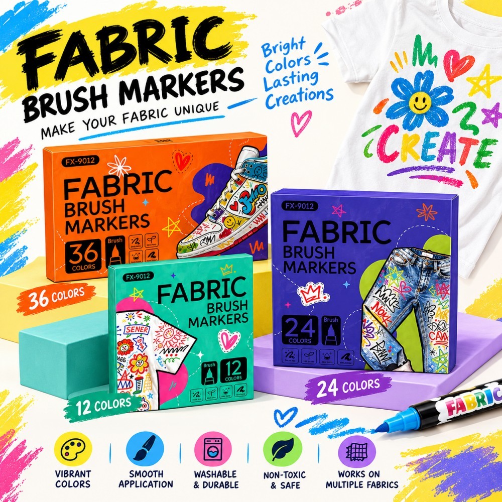 12/24/36 Colors Fabric Markers - đánh giá và giá Shoe Brush